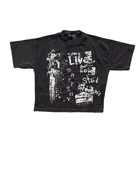Black Graphic Breeshy Tees